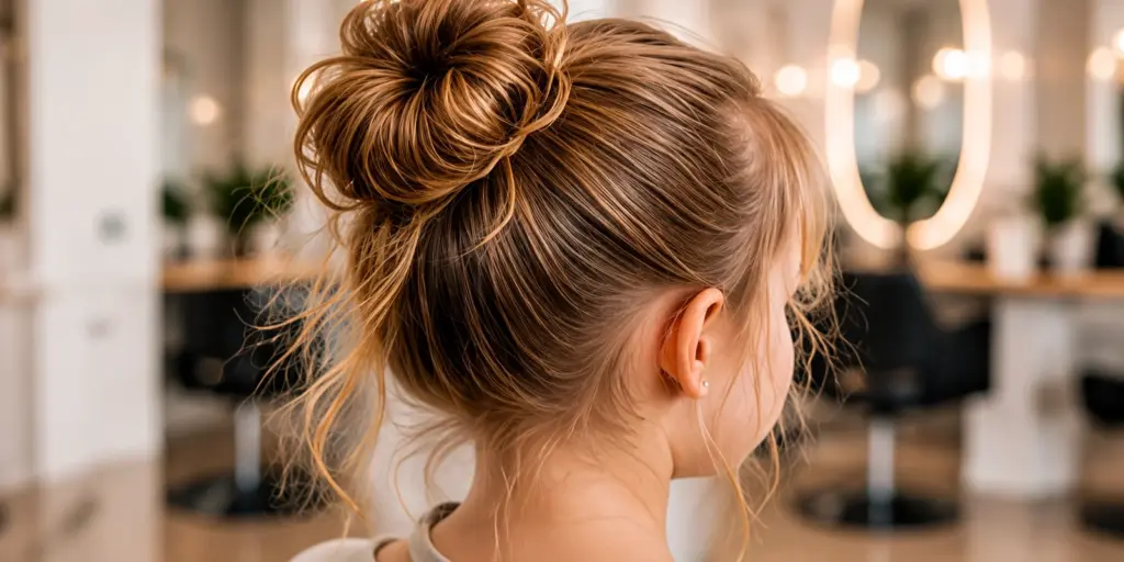 Gepflegte Kinderfrisur in einem modernen Friseursalon