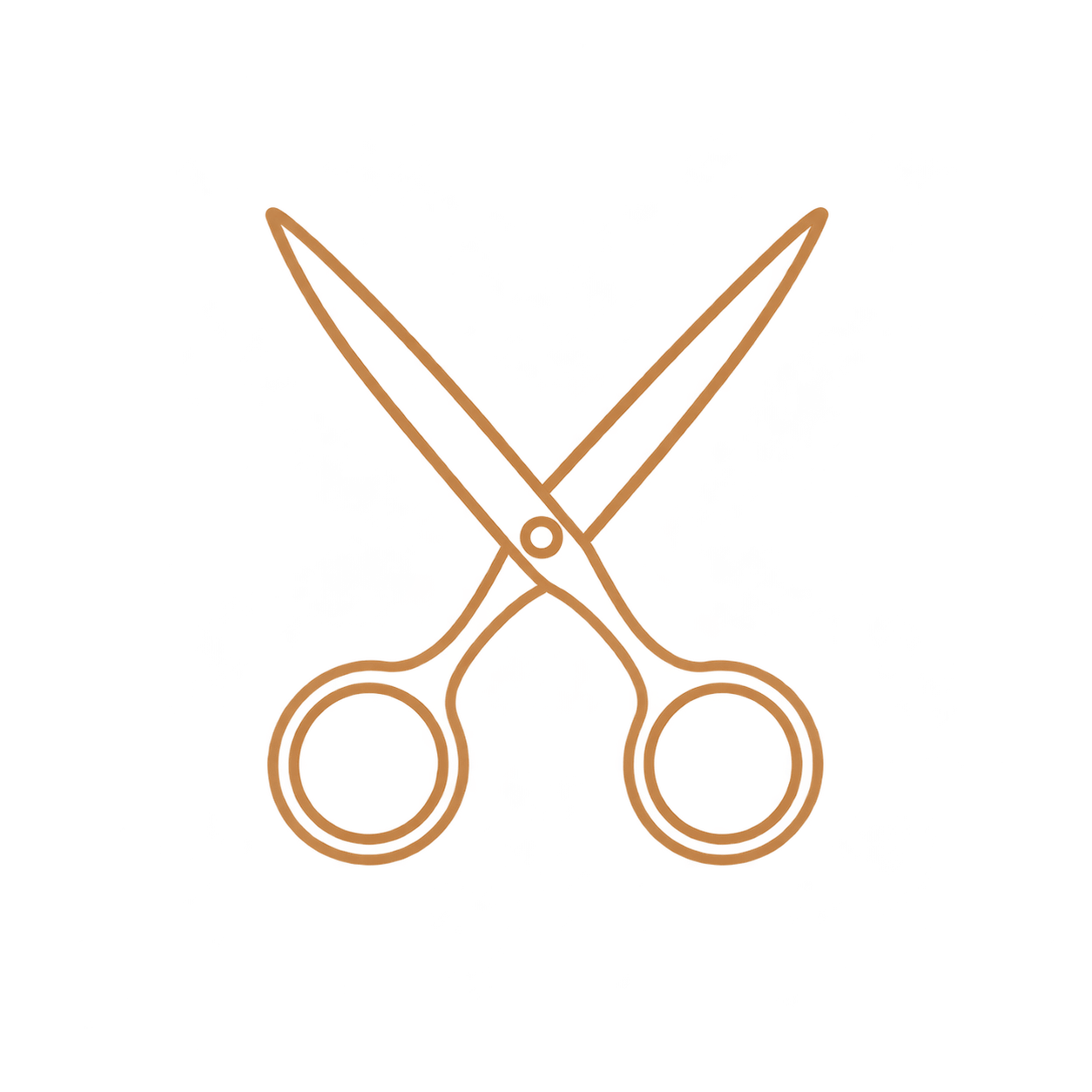 Scheren-Icon für Styling und Salonbesuch